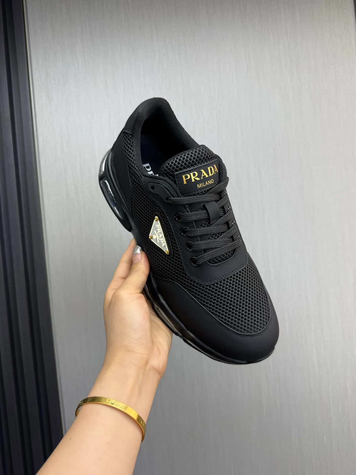 Men's shoes 💰640💰 [PRADA] Men's shoes are popular in the counter, high-quality shipments ✔️Official website synchronization, original cowhide with mesh surface + cowhide lining, 1⃣️:1⃣️reproduction, original air cushion original bottom, 38-45 (customized at 45)